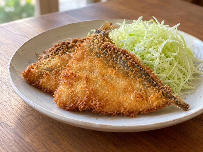 あじフライ(揚げ焼き)の完成イメージ