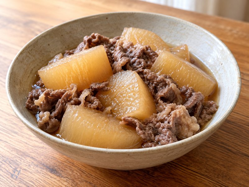 牛肉と大根の煮物の完成イメージ