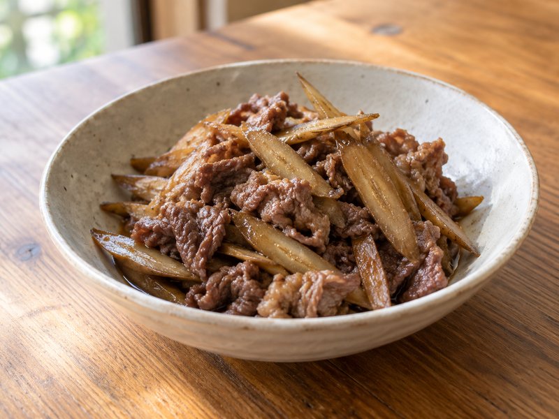 牛肉とごぼうのしぐれ煮の完成イメージ