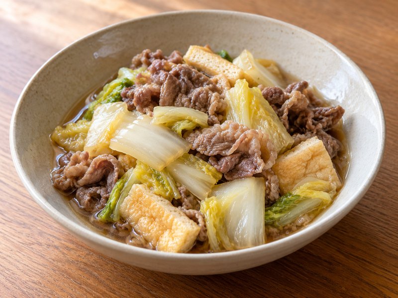 牛肉と白菜の煮物の完成イメージ