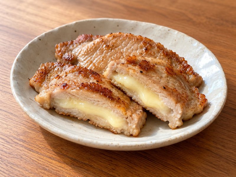 豚ロースのチーズはさみ焼きの完成イメージ