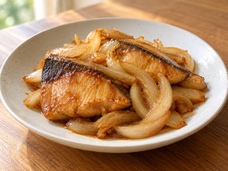 ぶりのしょうが焼きの完成イメージ