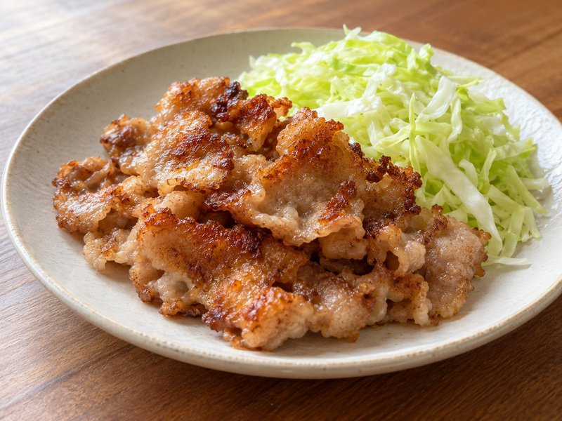 豚こまのカリカリ竜田焼きの完成イメージ