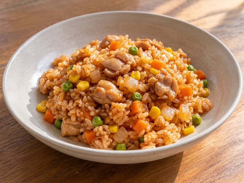 チキンライスの完成イメージ