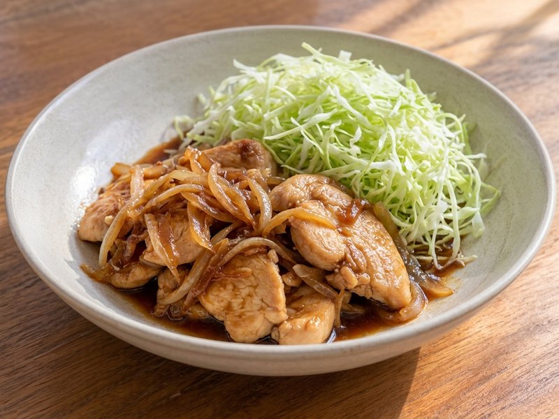鶏むねのしょうが焼きの完成イメージ