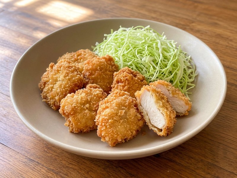 鶏むねのひとくちカツ(揚げ焼き)の完成イメージ