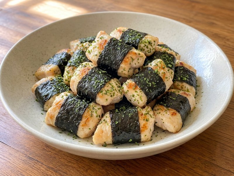 鶏むねの磯辺焼きの完成イメージ