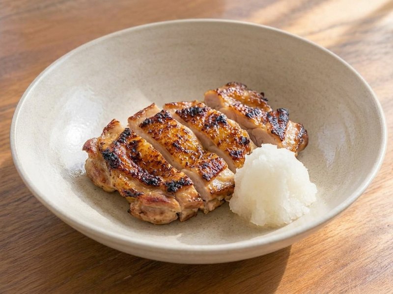 鶏ももの塩焼き おろし添えの完成イメージ