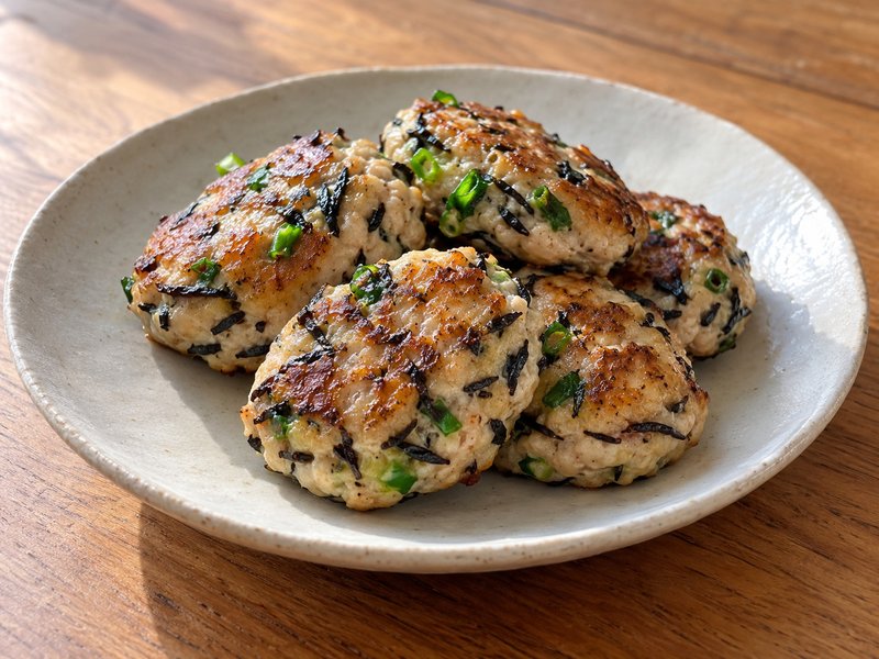 ひじき入り鶏つくねの塩焼きの完成イメージ