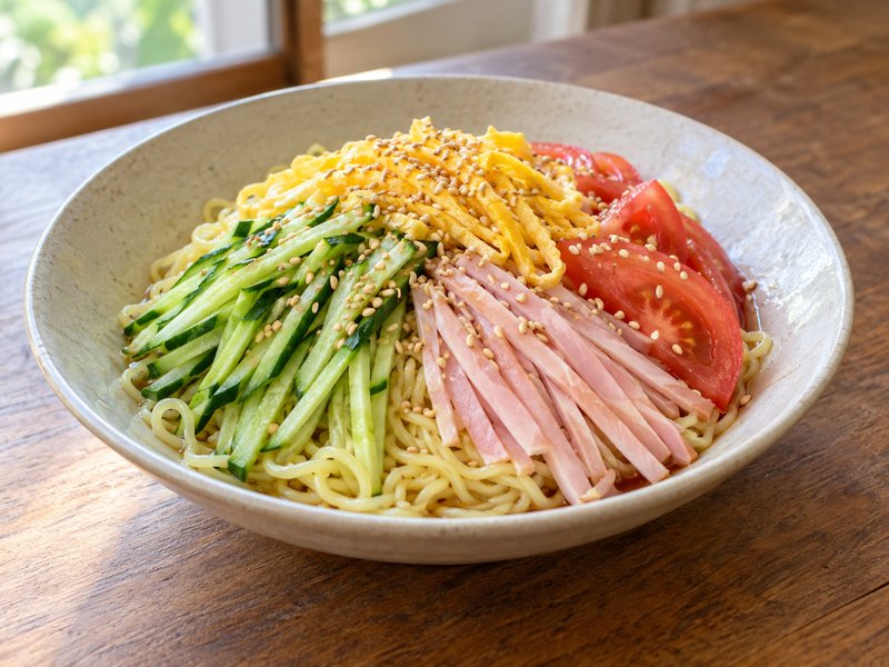 冷やし中華の完成イメージ