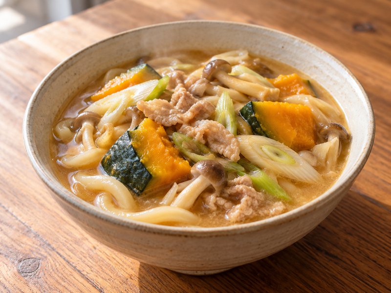 ほうとう風味噌うどんの完成イメージ