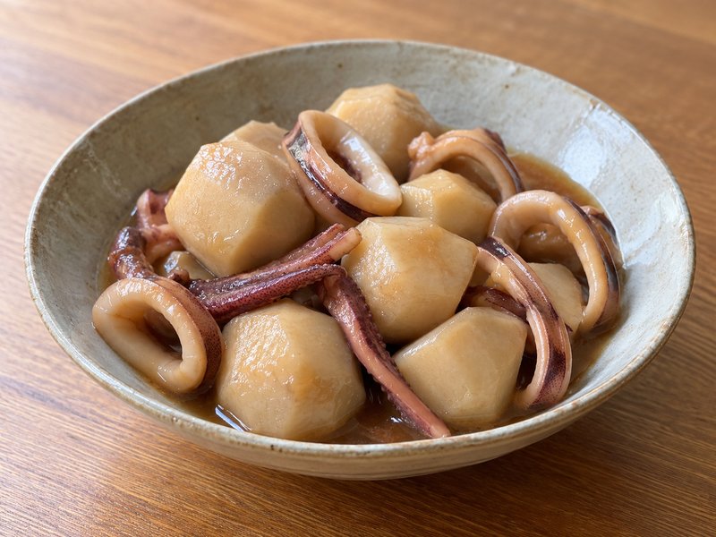 いかと里いもの煮物の完成イメージ