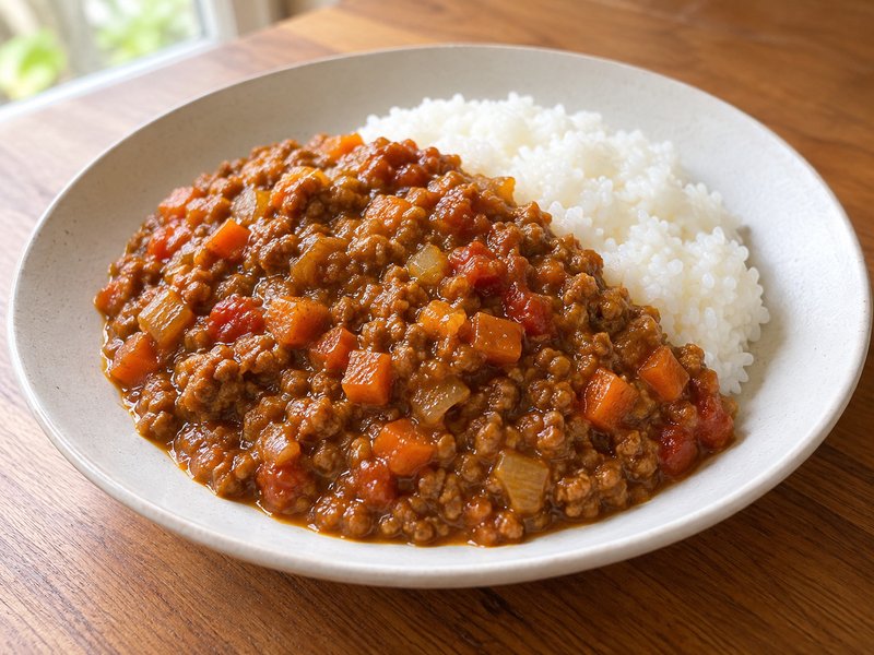 キーマカレーの完成イメージ