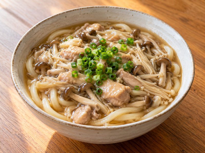 きのこあんかけうどんの完成イメージ