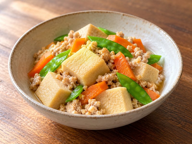 高野豆腐のそぼろ煮の完成イメージ