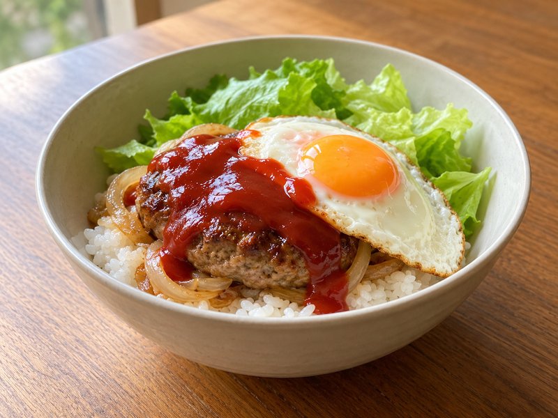 ロコモコ丼の完成イメージ