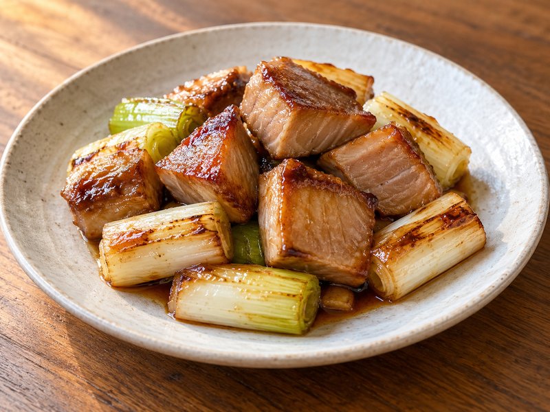 まぐろとねぎの照り焼きの完成イメージ