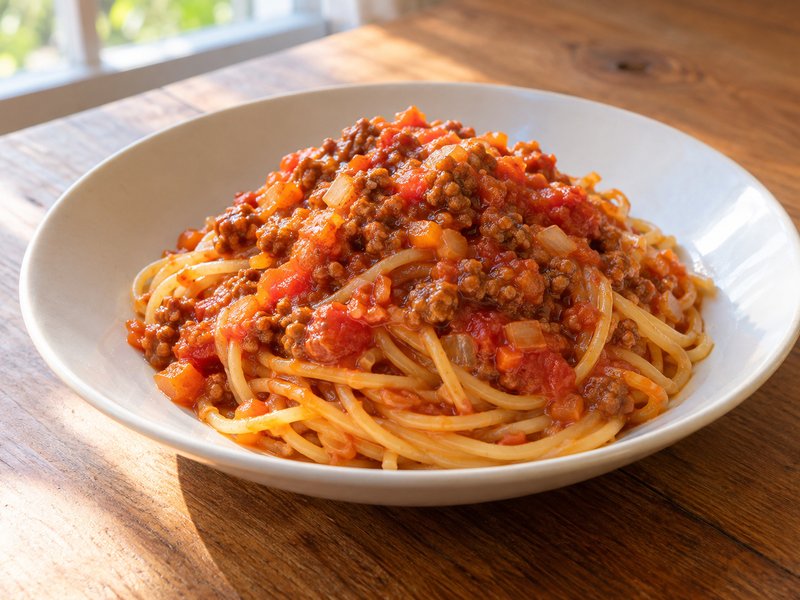 ミートソーススパゲッティの完成イメージ