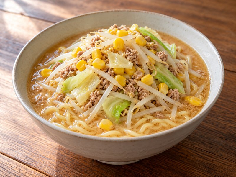 もやしたっぷり味噌ラーメンの完成イメージ