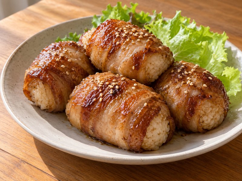 肉巻きおにぎりの完成イメージ