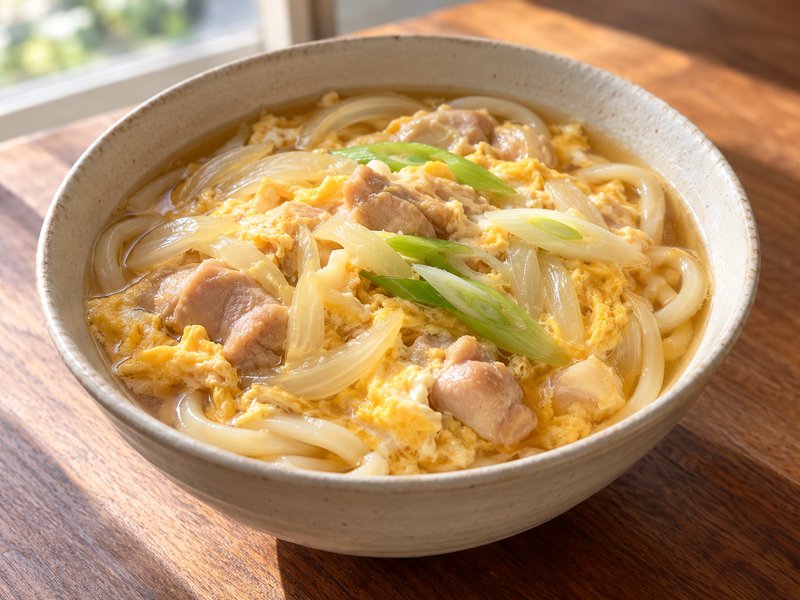 親子うどんの完成イメージ