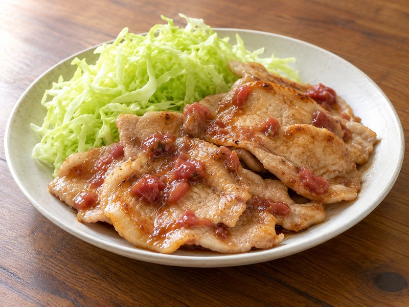 豚ロースの梅しょうが焼きの完成イメージ