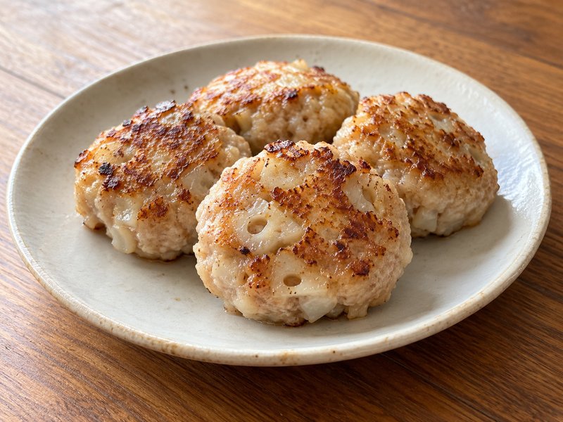 れんこん入り鶏つくねの塩焼きの完成イメージ