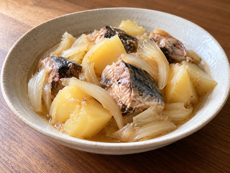 さば缶とじゃがいもの煮物の完成イメージ