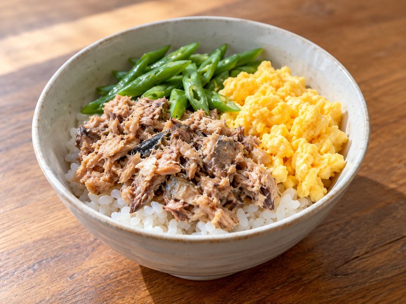さば缶そぼろ丼の完成イメージ