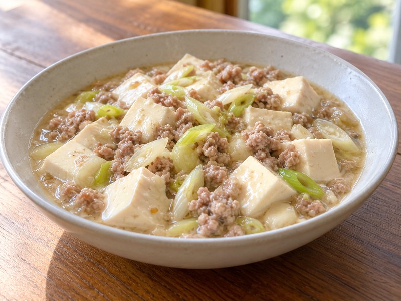 白い麻婆豆腐の完成イメージ