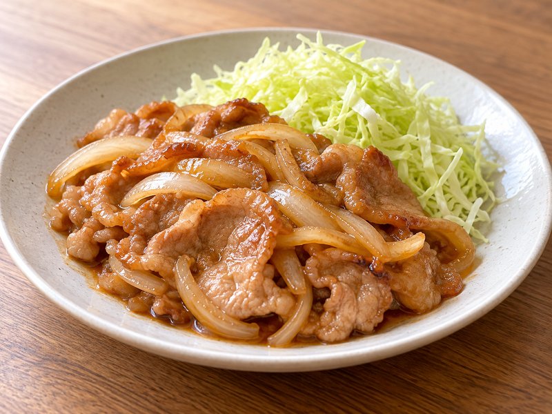 豚の生姜焼きの完成イメージ