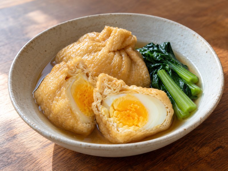 たまご巾着の煮物の完成イメージ