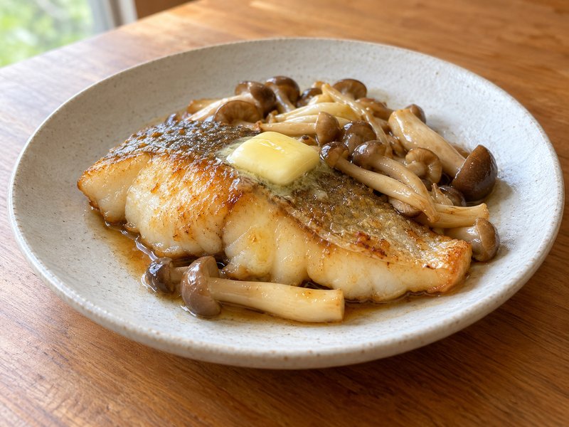 たらのバターしょうゆ焼きの完成イメージ