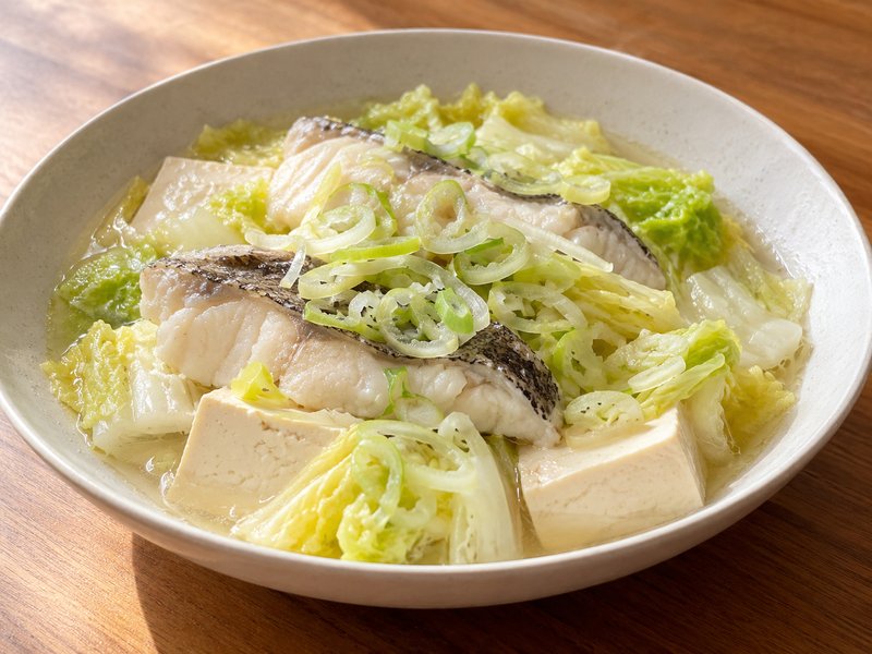たらのねぎ塩レンジ蒸しの完成イメージ