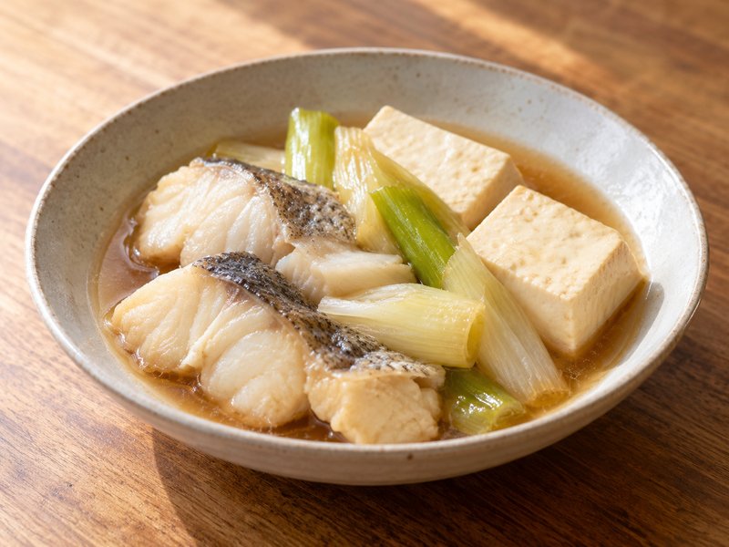 たらと豆腐の煮つけの完成イメージ
