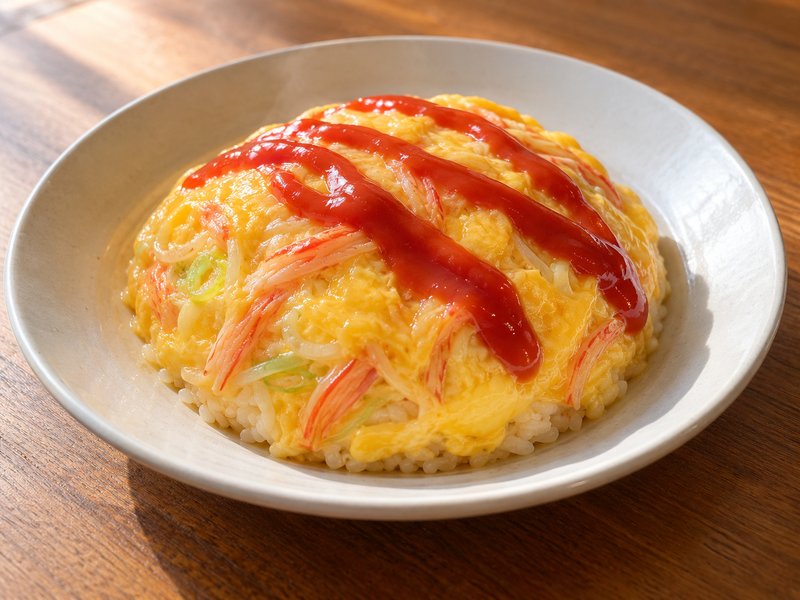 天津飯の完成イメージ
