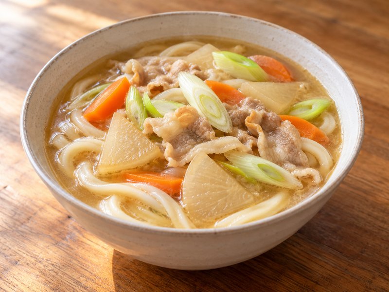 豚汁うどんの完成イメージ