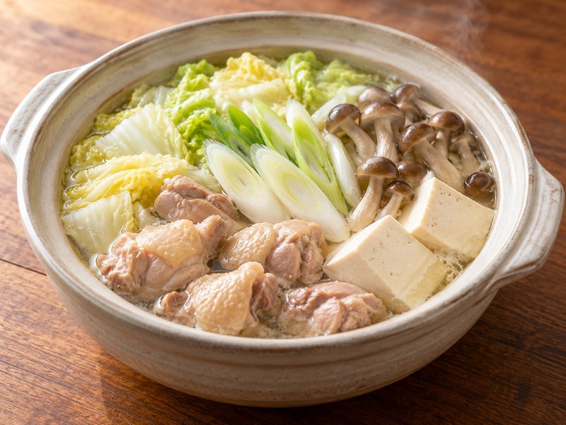 鶏と白菜の鍋の完成イメージ