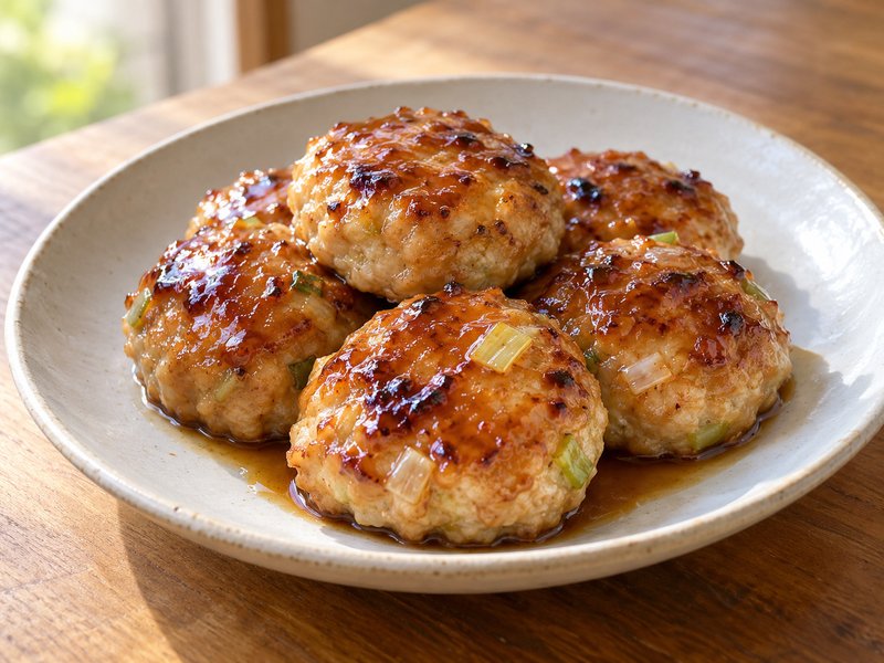 鶏つくねの照り焼きの完成イメージ