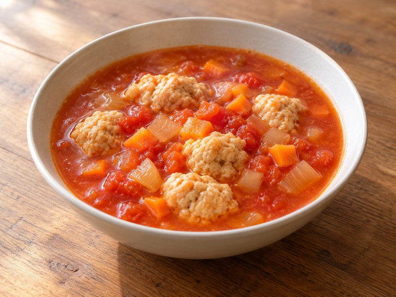 鶏だんごのトマトスープの完成イメージ