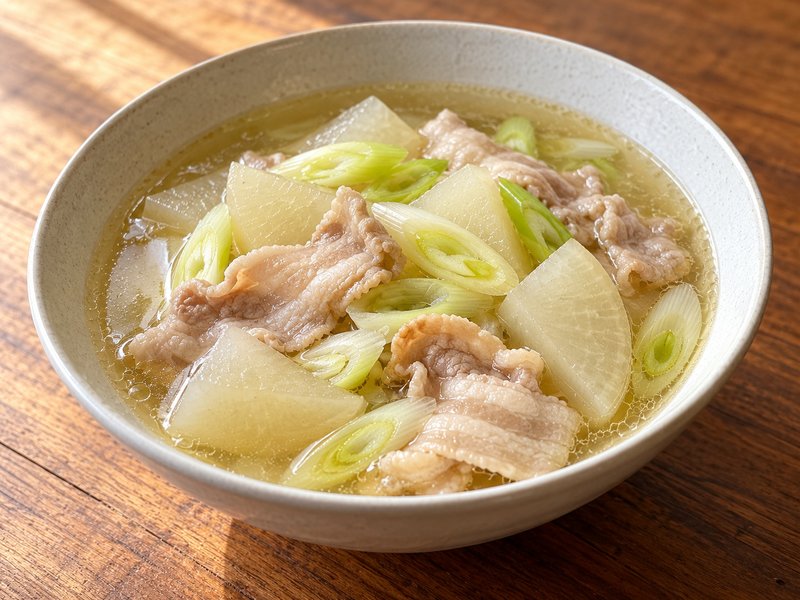大根と豚バラの中華スープの完成イメージ