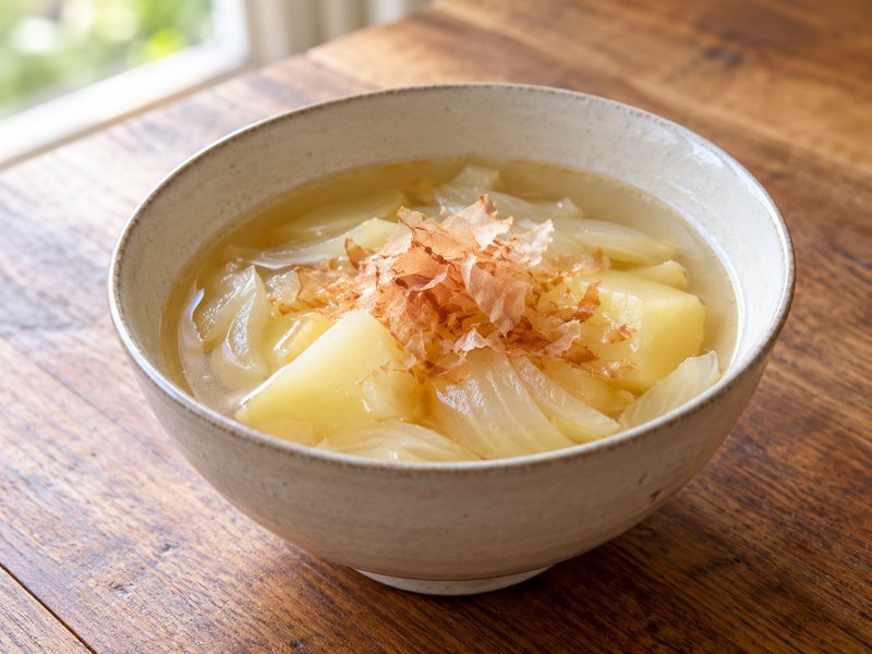 じゃがいもと玉ねぎの塩すましの完成イメージ