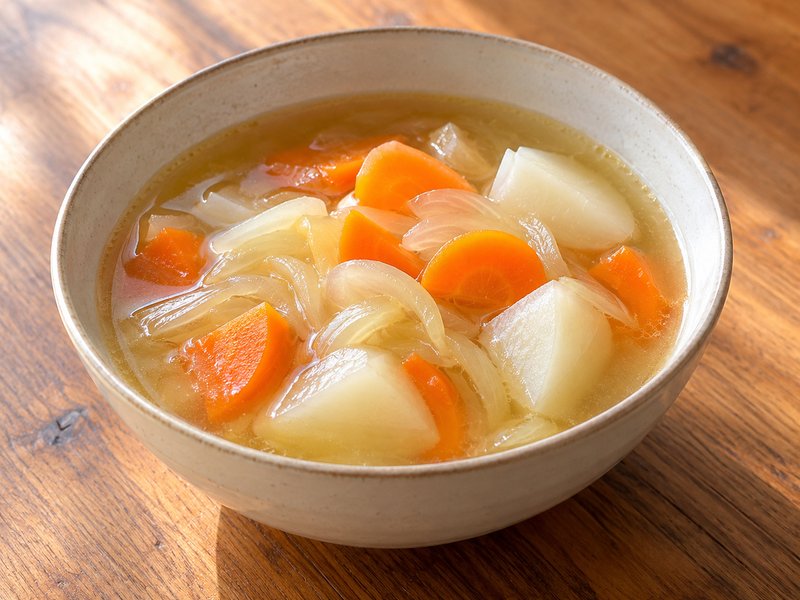 かぶとにんじんの塩スープの完成イメージ