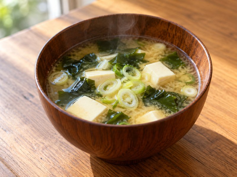 豆腐とわかめの味噌汁の完成イメージ