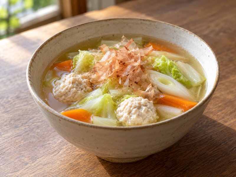 鶏だんご汁の完成イメージ