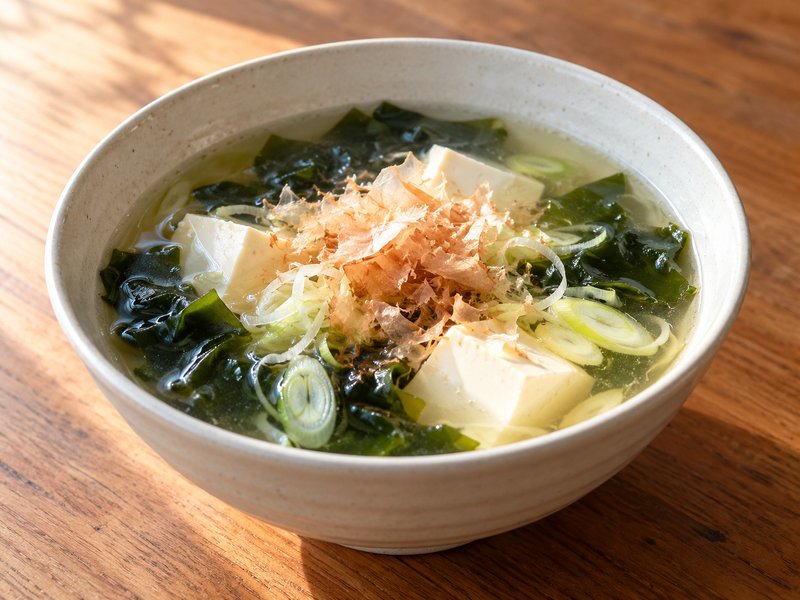 わかめと豆腐の塩中華スープの完成イメージ