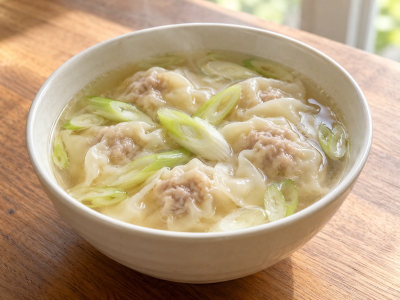 餃子の皮でワンタンスープの完成イメージ