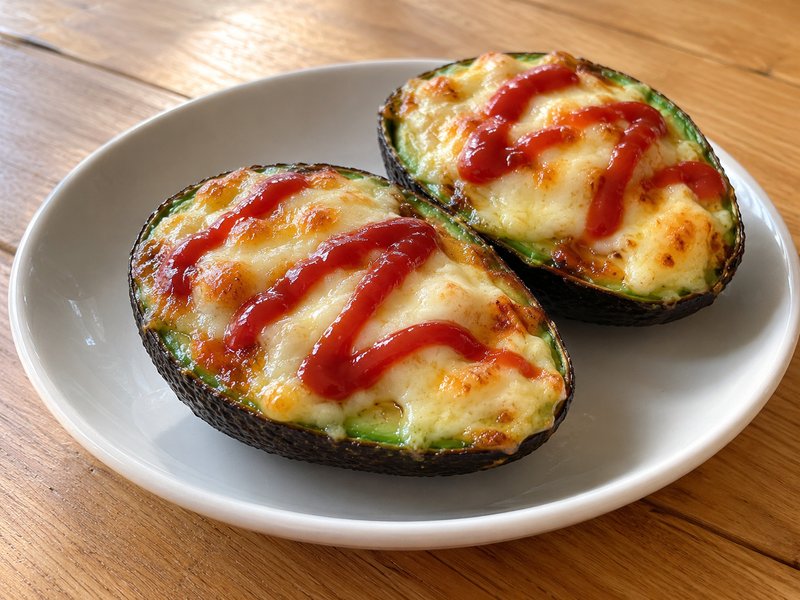アボカドのチーズ焼きの完成イメージ