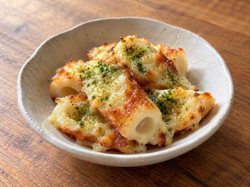 ちくわのチーズ焼きの完成イメージ