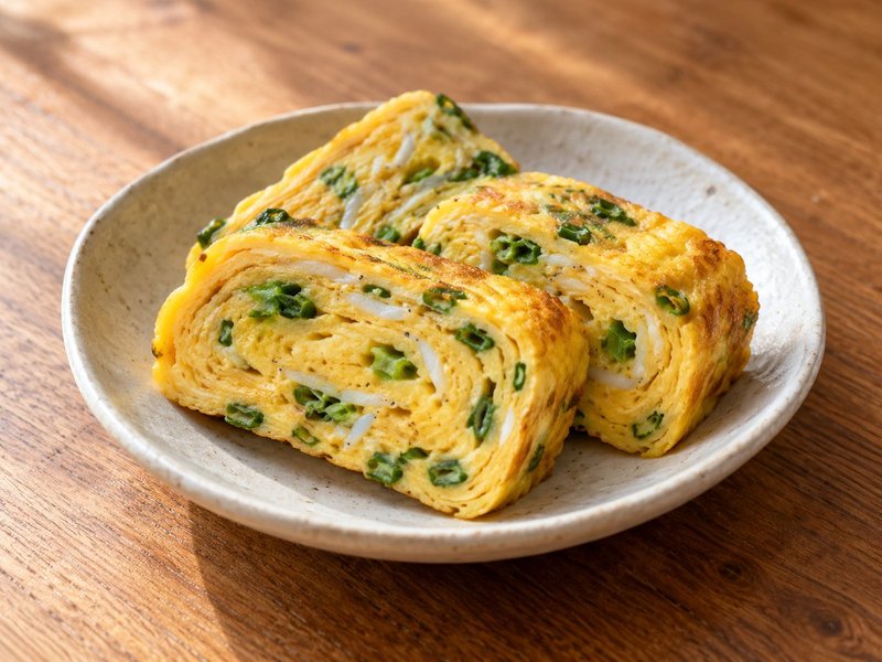 しらすと小ねぎの卵焼きの完成イメージ